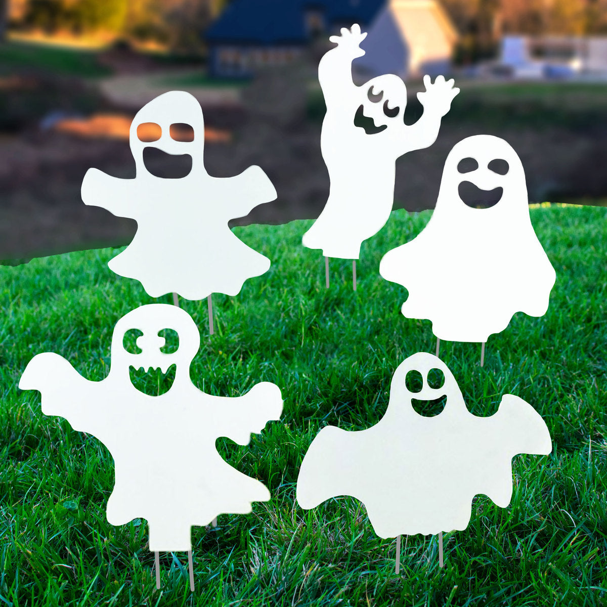 All Weather Spooky Ghost Set - Made of PVC