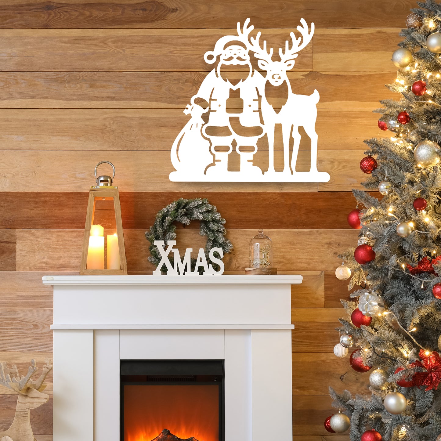 Santa and Reindoor Indoor and Outdoor Decor