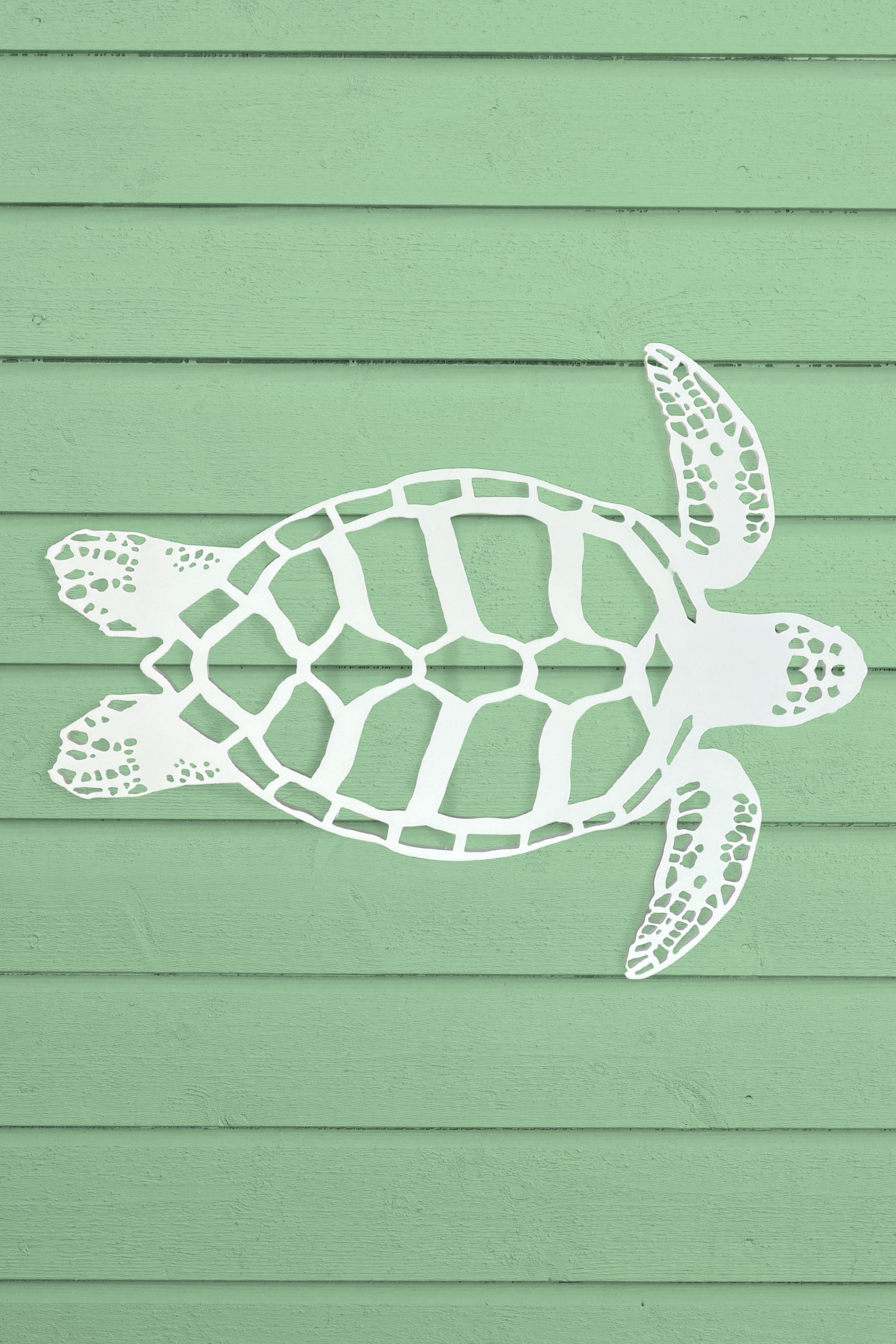 Weather-resistant PVC sea turtle sign for beach house decor