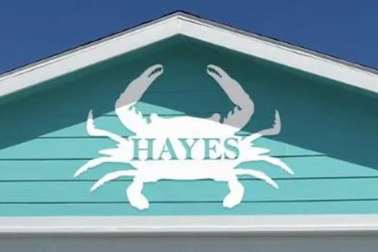 Crab Sign with Last Name