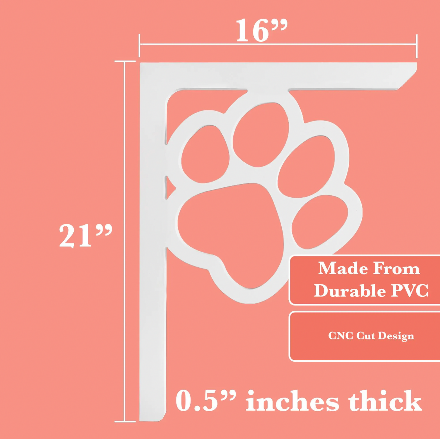 Paw Print Mailbox Decoration Bracket