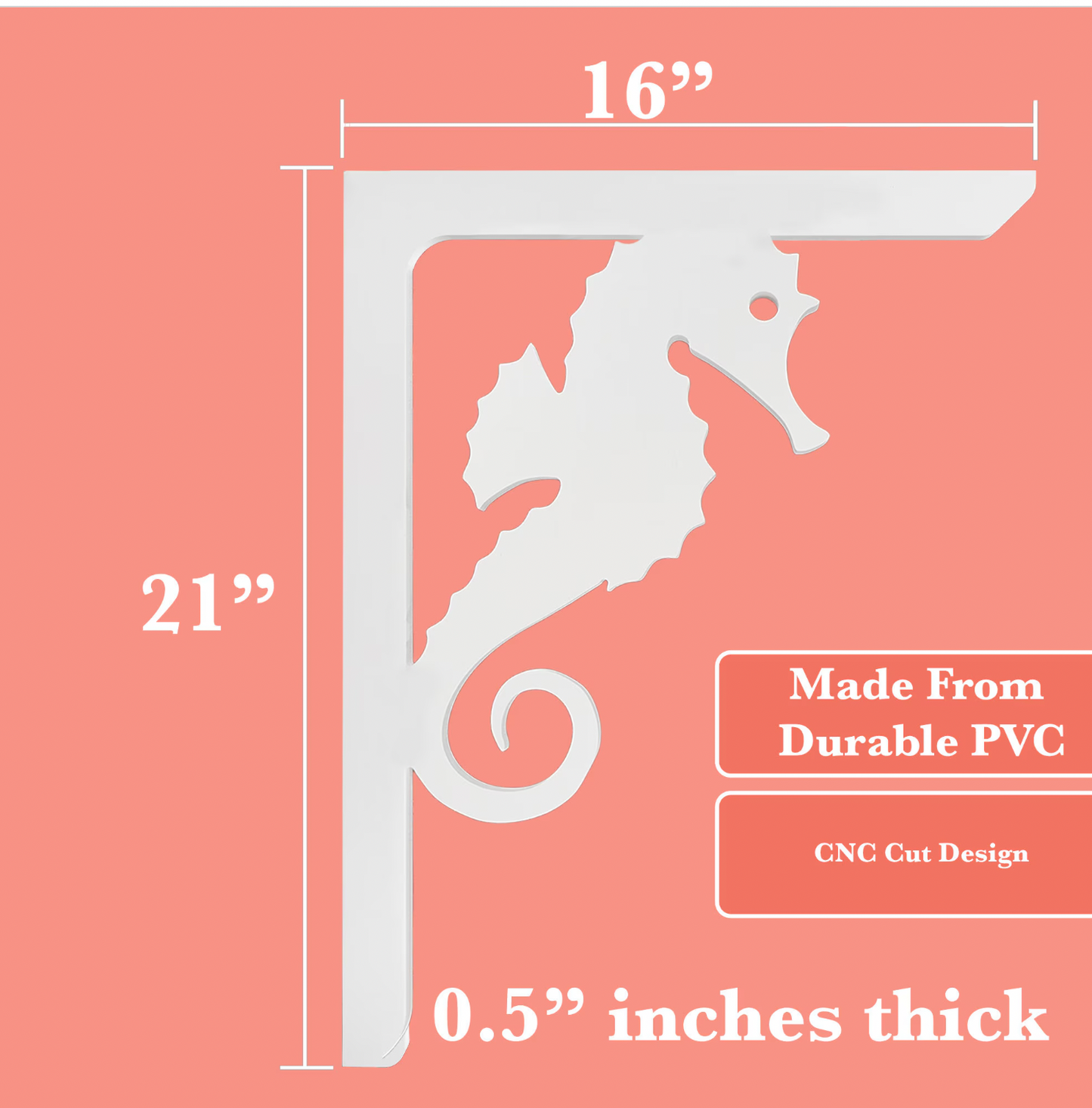 Seahorse Mailbox Decoration Bracket