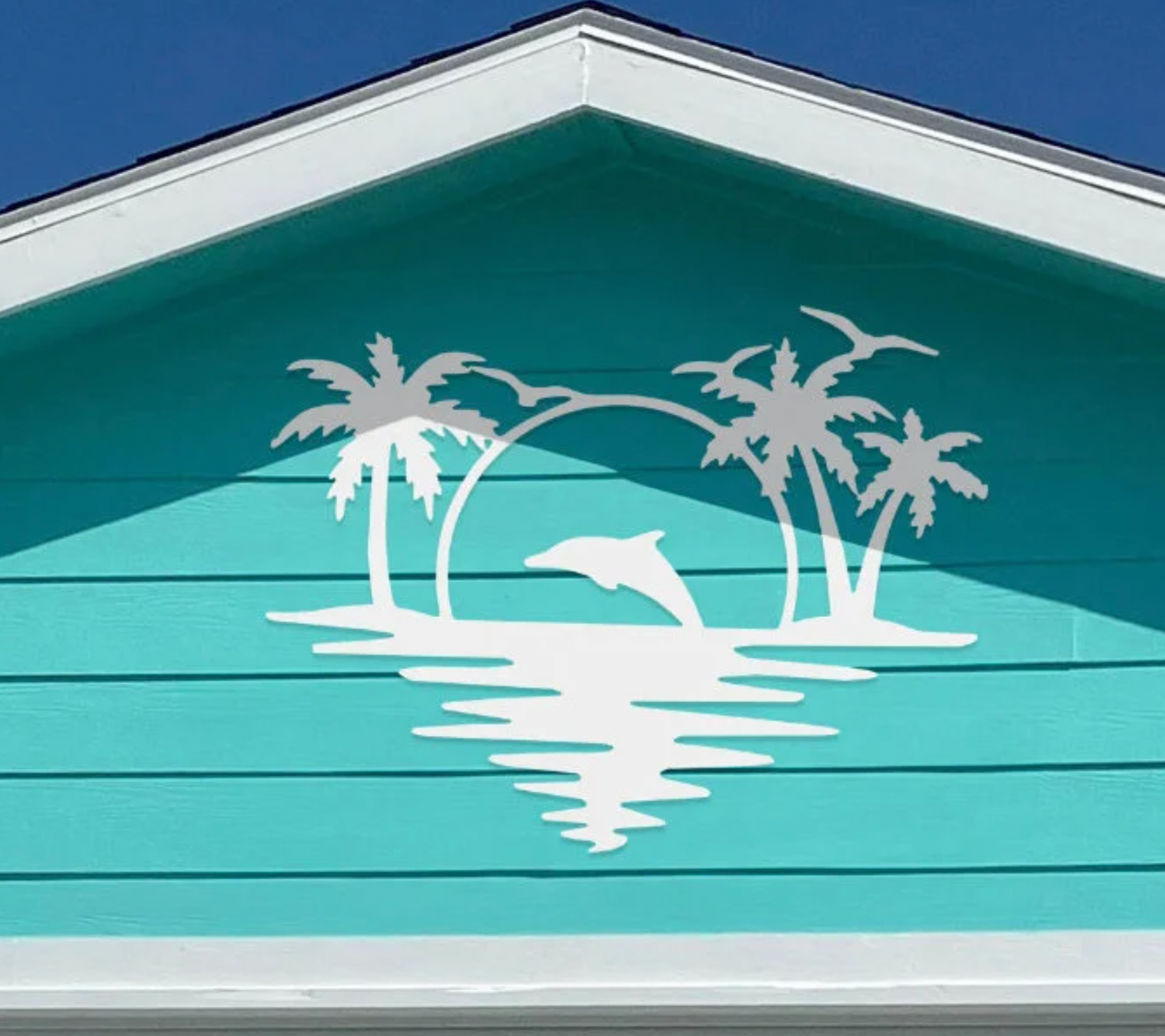 Dolphin and Palm Trees