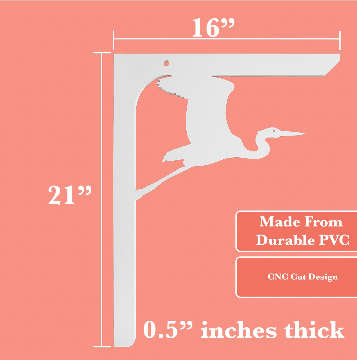 Egret Heron Mailbox Bracket