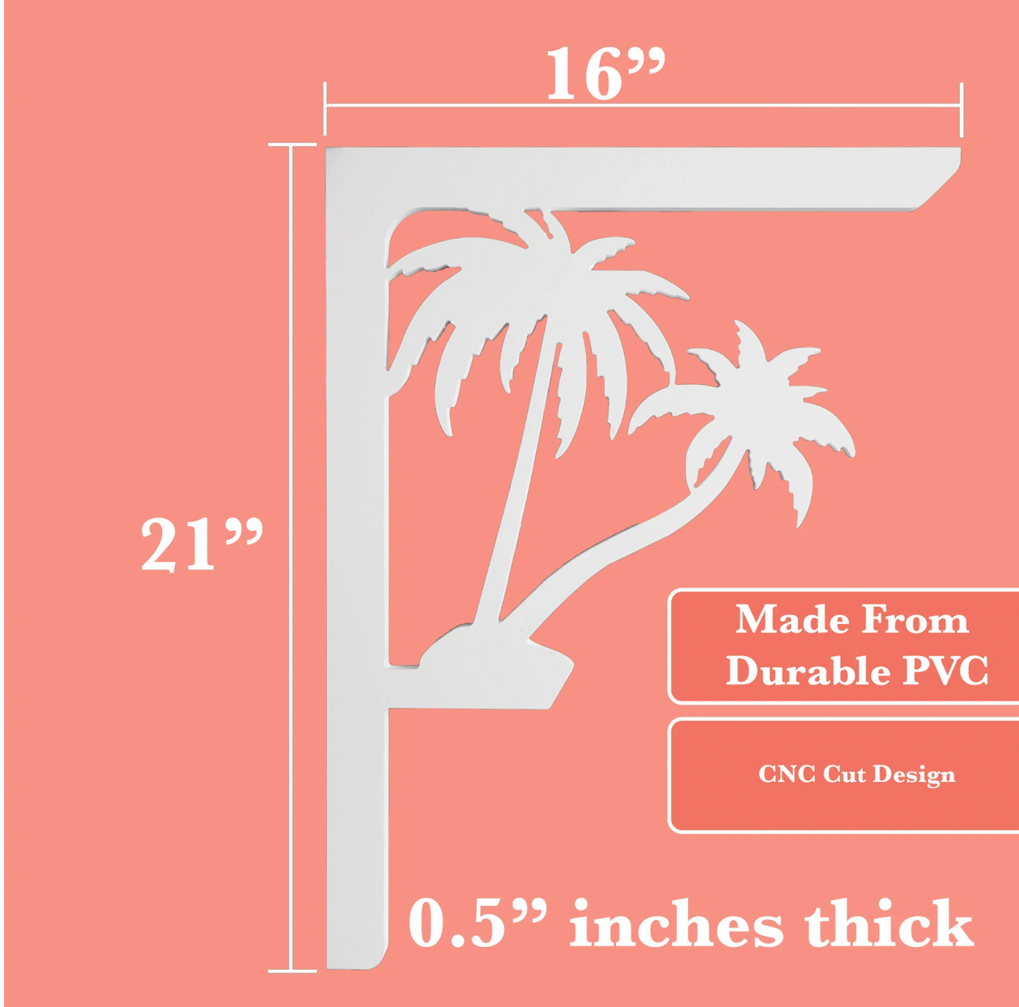 Palm Trees Mailbox Decoration Bracket