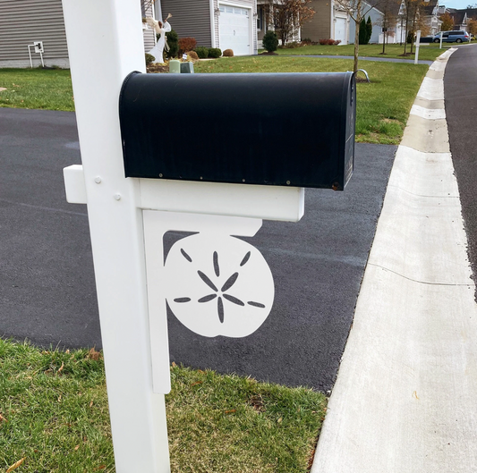 Sand Dollar Mailbox Bracket Decoration