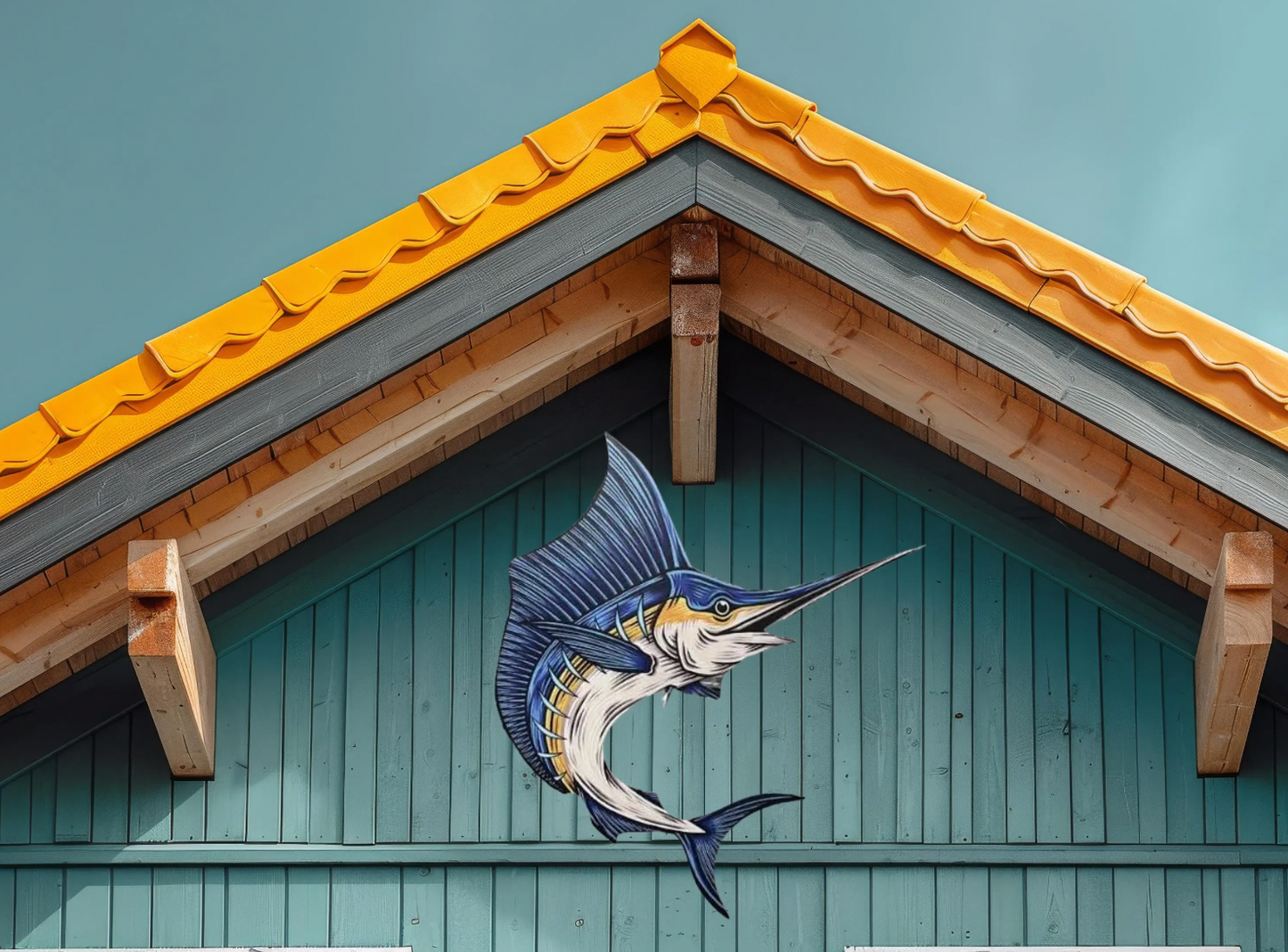 Marlin Outdoor Indoor PVC Sign, 3 Foot