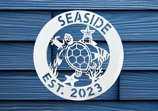 Turtle and Sea Creature Sign