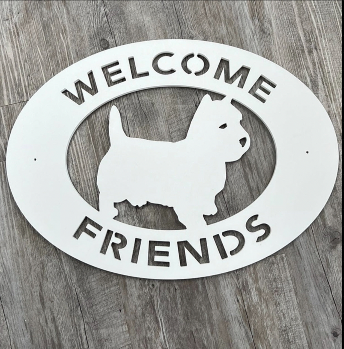 Personalized Dog Breed Welcome Friends Sign - Any Breed