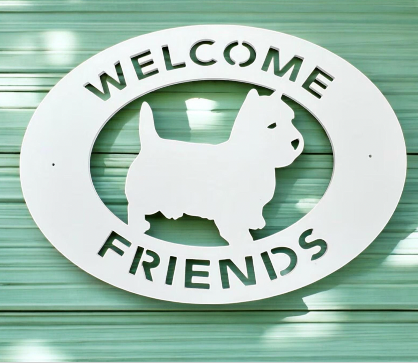 Personalized Dog Breed Welcome Friends Sign - Any Breed