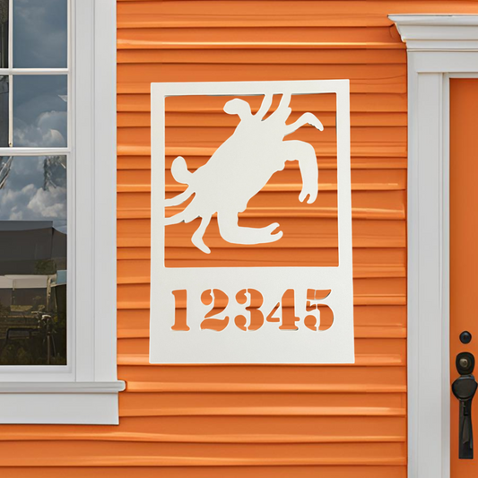 Crab Address Sign, Custom