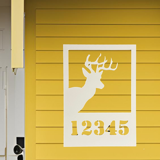 Deer Themed Address Sign